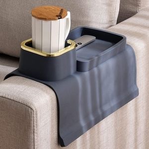 Used-Elimiko Silicone Anti-Spill and Anti-Slip Couch Drink Holder, navy blue